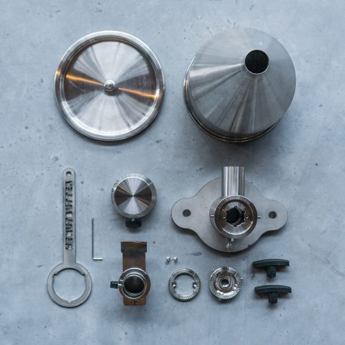 An image of nut butter mill parts